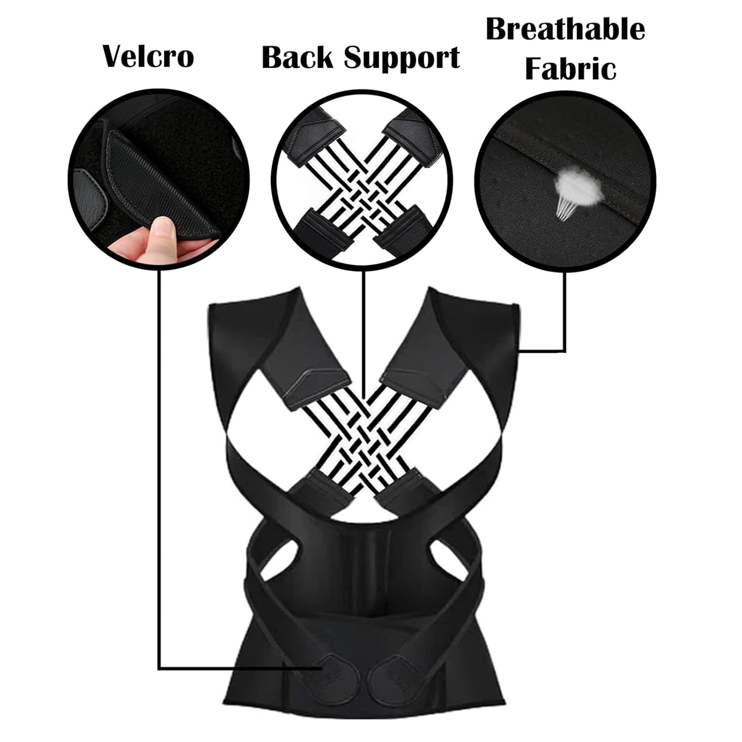 Adjustable Back Posture Corrector Belt Women Men