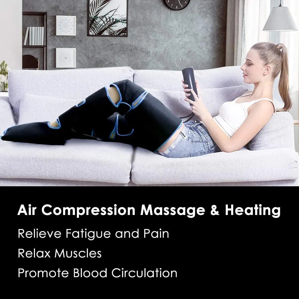 360° Foot Air Pressure Leg Massager Promotes Blood Circulation, Body Massager, Muscle Relaxation, Lymphatic Drainage Device 2022